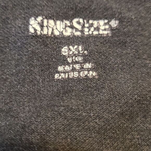 DXL Men's Grey Cotton Blend Short Sleeve Polo Size 5XL - Picture 5 of 6